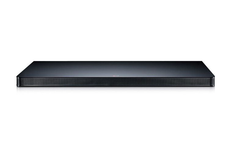 Front view of LG’s SoundPlate™ brings powerful crisp three-dimensional sound to your home, all in a slim sleek compact style. Designed at a slim 35 mm in height, you can place the SoundPlate™ beneath TVs of different sizes to save space while providing the ultimate home theatre audio experience. LAP340