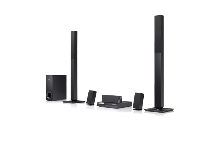 Front view of LG 850W Home Theatre System | 5.1 Channels | 3D Blu-Ray™ | Smart TV with premium apps | Blu-ray Disc™ Playback BH6420P