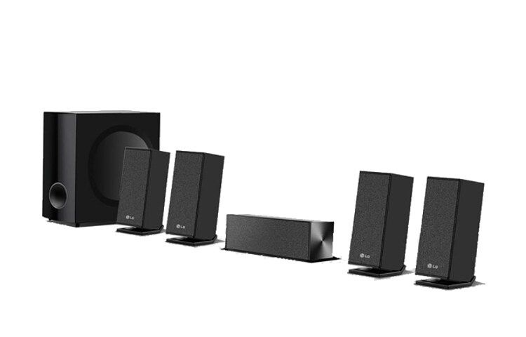 Front view of LG 1000W Home Theatre System | 5.1 Channels | 3D Blu-ray™ | Smart TV with premium apps | Blu-ray Disc™ Playback BH6720S