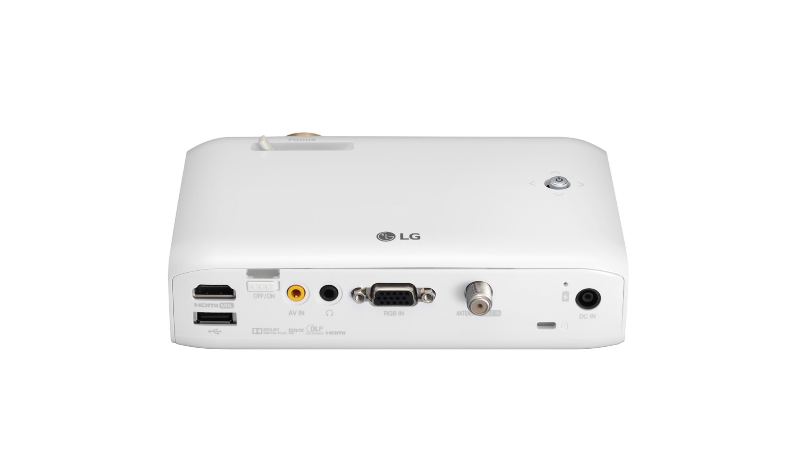 LG Minibeam LED Projector with Built-In Battery, Bluetooth Sound Out and Screen Share, PH550