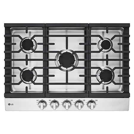 LG 30" Gas Cooktop | UltraHeat 20K BTU Burner & EasyClean, Stainless