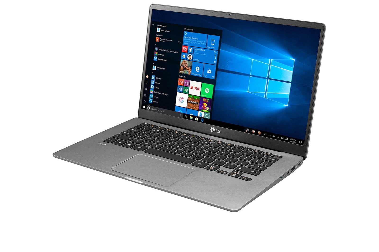 LG gram 14” Ultra-Light Laptop with Intel® Core™ i7 Intel® Iris® Plus Graphics in Dark Silver, 14Z90N-V.AA75A8