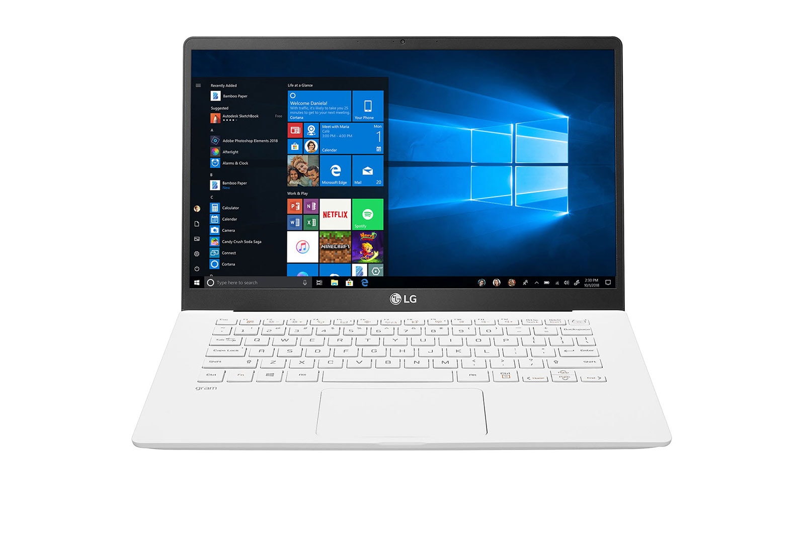 LG gram 14” Ultra-Light Laptop with Intel® Core™ i5 Intel® Iris® Plus Graphics in White, 14Z90N-V.AR53A8