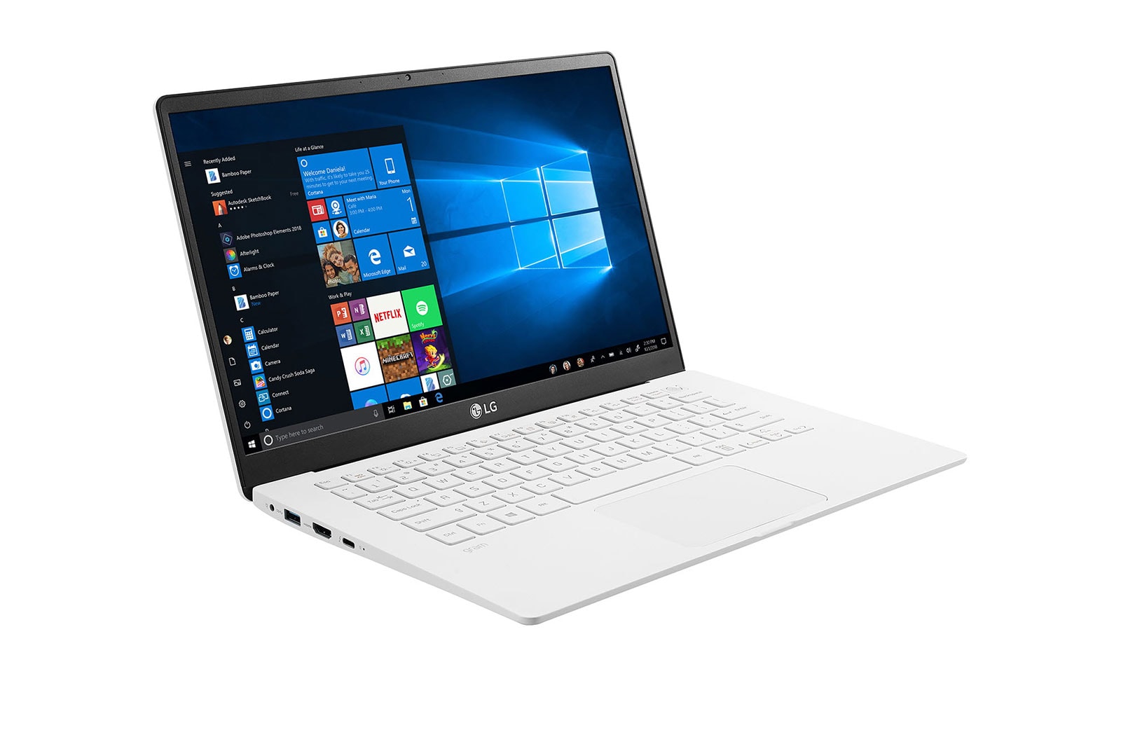 LG gram 14” Ultra-Light Laptop with Intel® Core™ i5 Intel® Iris® Plus Graphics in White, 14Z90N-V.AR53A8