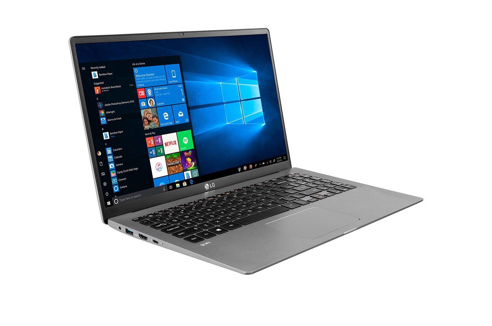 LG gram 15” Ultra-Light Touchscreen Laptop with Intel® Core™ i5 Intel® Iris® Plus Graphics in Dark Silver, 15Z90N-H.AR52A8