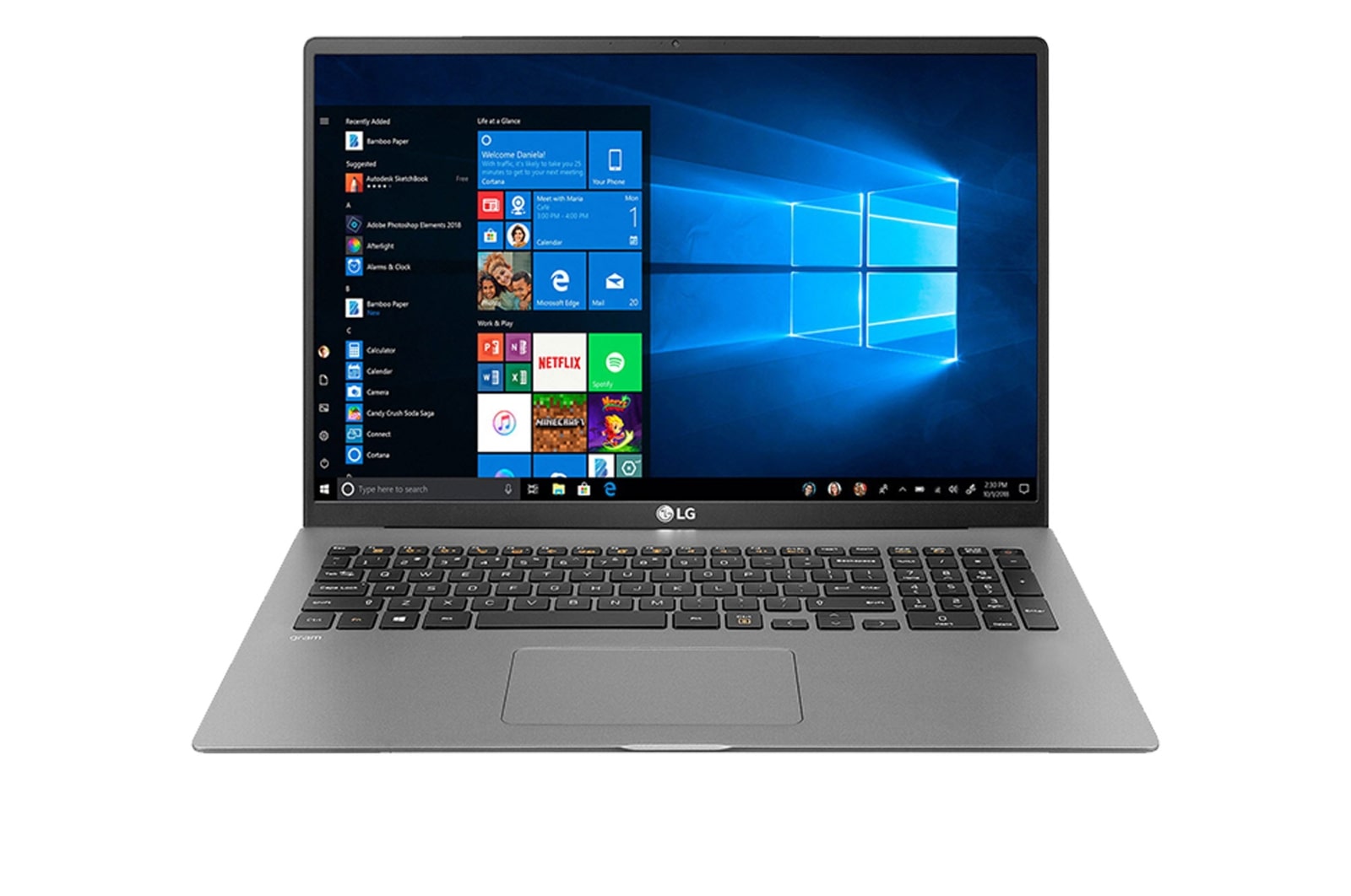 LG gram 17” Ultra-Light Laptop with Intel® Core™ i7 Intel® Iris® Plus Graphics in Dark Silver, 17Z90N-V.AA72A8