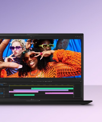 The image features a laptop with vibrant content displayed on its screen, emphasising vivid colours and detailed visuals. The text at the top reads: "IPS display," highlighting the high-quality screen technology.