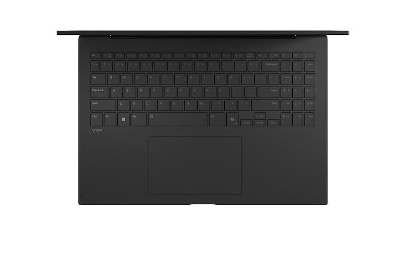 Top-down view of keyboard