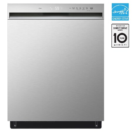 LG 24" Stainless Tub & Dynamic Dry 50 dB, Front Control, Stainless, LG Dishwasher