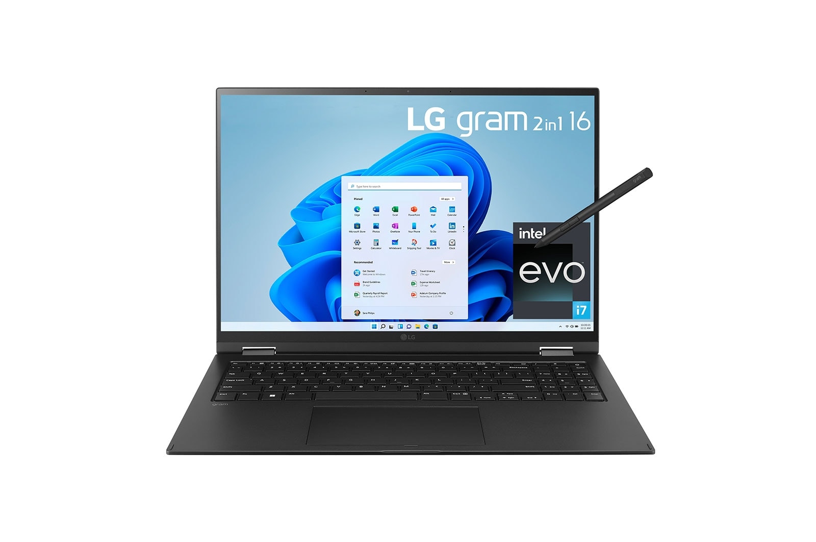 LG gram 2-in-1 Ultra-Lightweight with 16-inch 16:10 IPS Display with LG Glance by Mirametrix®, 16T90Q-K.AA75A9