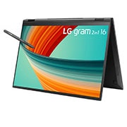 LG gram 16'' 2-in-1 16:10 WQXGA IPS Touch Display Ultra-Lightweight Laptop Intel® 13th Gen Core® i7 Evo™ Platform, Windows 11 Home, 16GB RAM, 512GB SSD, Black, 16T90R-K.AA75A9