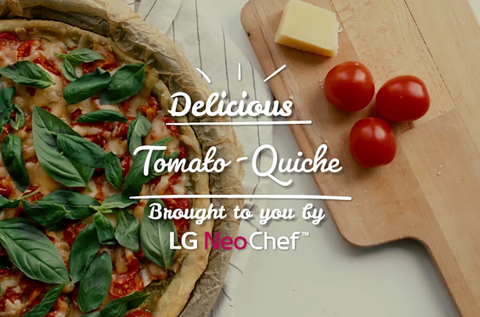Tasty and healthy Tomato Quiche created with the LG NeoChef™