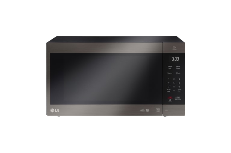 Front view of LG Black Stainless Steel Series 2.0 cu. ft. NeoChef™ Countertop Microwave with Smart Inverter and EasyClean® LMC2075BD