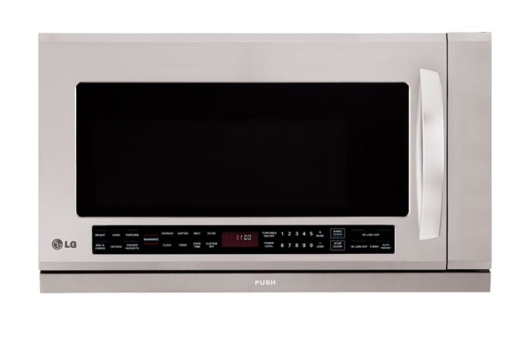 Front view of Over The Range Microwave with Extenda™ Vent and warming lamp. LMHM2017ST