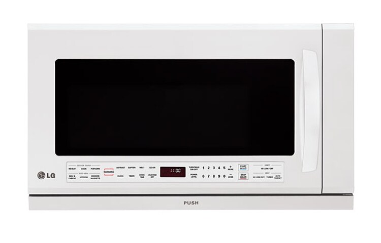 Front view of Over The Range Microwave with Extenda™ Vent and warming lamp. LMHM2017SW