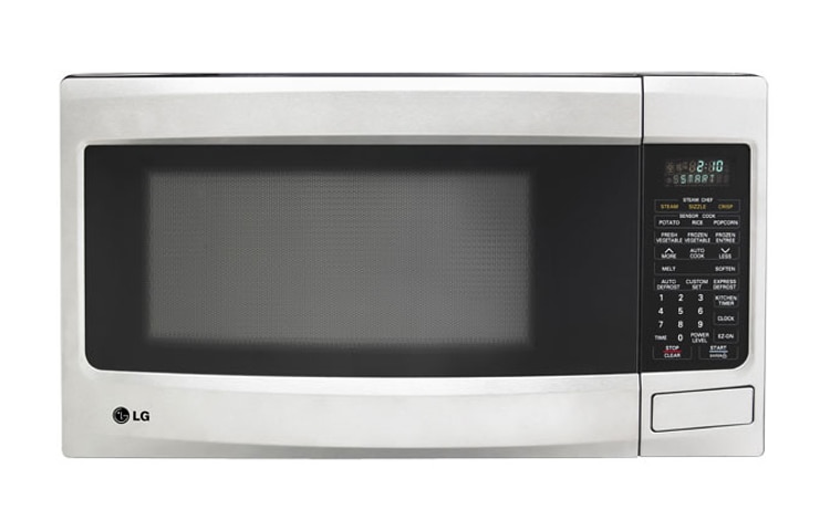 Front view of 1.5 cu. ft. Round Cavity Countertop Microwave with Steam Chef LMS1573SS