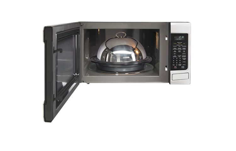 LG 1.5 cu. ft. Round Cavity Countertop Microwave with Steam Chef, LMS1573SS