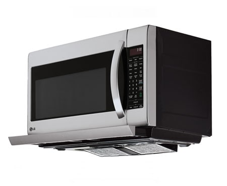 LG 2.0 cu.ft. Over-the-Range Microwave with 2nd Generation Slide-Out ExtendaVent™ and EasyClean® Interior, LMV2055ST