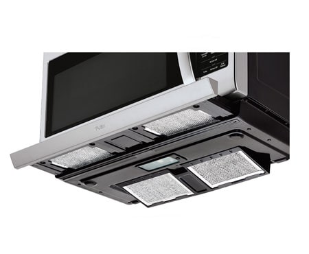 LG 2.0 cu.ft. Over-the-Range Microwave with 2nd Generation Slide-Out ExtendaVent™ and EasyClean® Interior, LMV2055ST