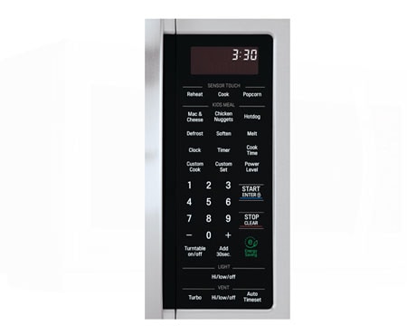 LG 2.0 cu.ft. Over-the-Range Microwave with 2nd Generation Slide-Out ExtendaVent™ and EasyClean® Interior, LMV2055ST