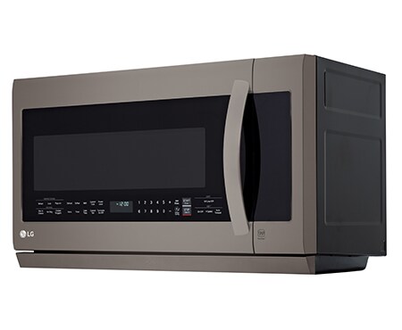 LG Black Stainless Steel Series 2.2 Cu Ft Over-the-Range Microwave with 2nd Generation Slide-Out ExtendaVent™, LMV2257BD
