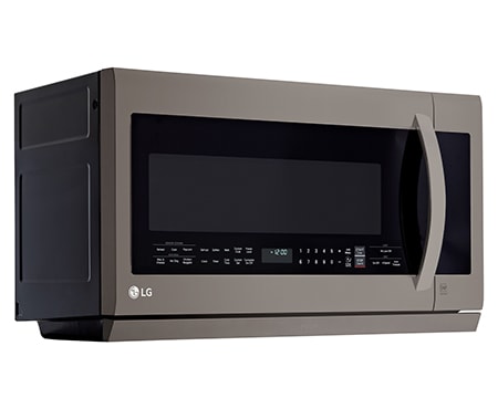 LG Black Stainless Steel Series 2.2 Cu Ft Over-the-Range Microwave with 2nd Generation Slide-Out ExtendaVent™, LMV2257BD