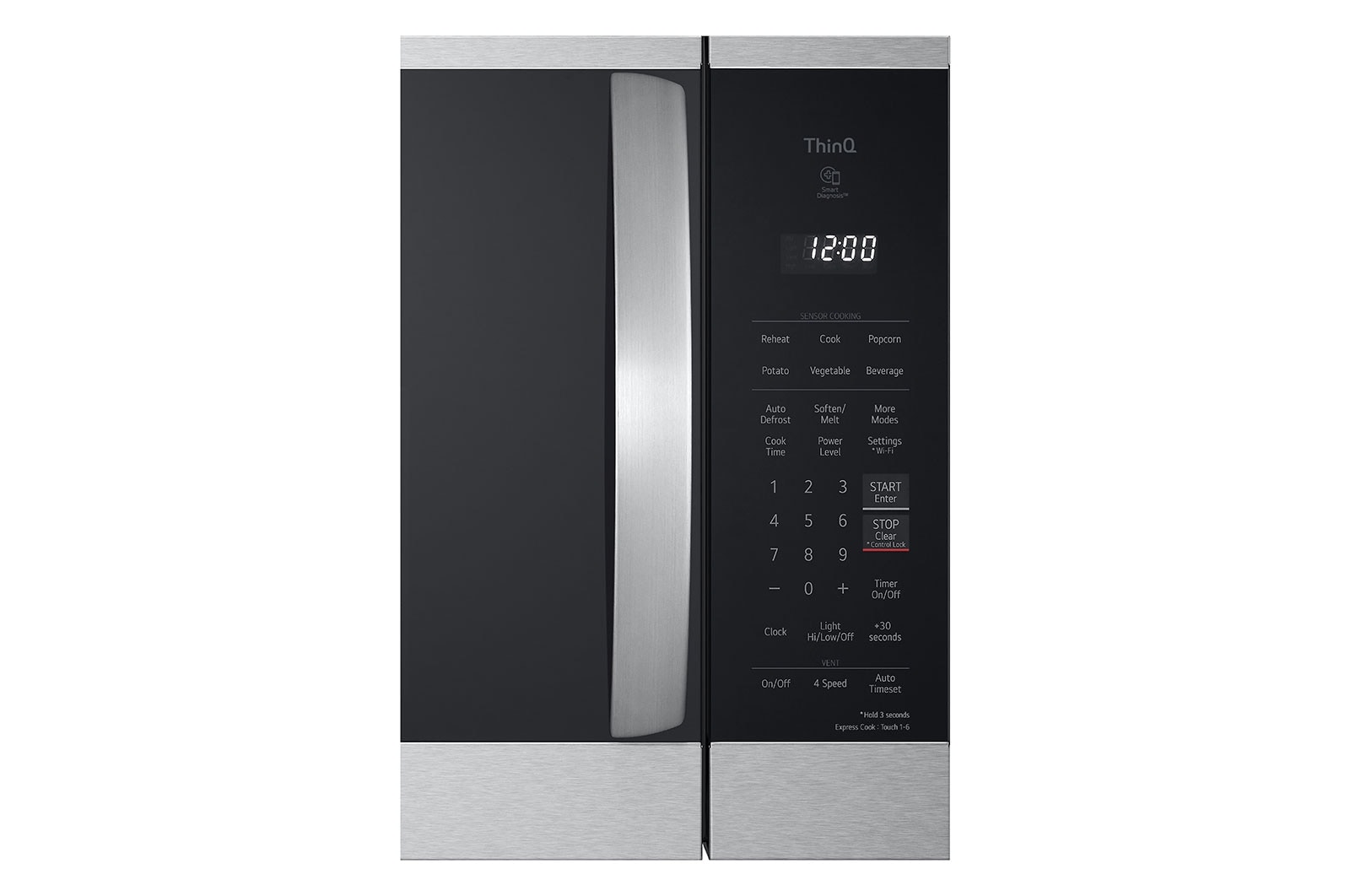 LG 2.1 cu. ft. Smart Wi-Fi Enabled Over-the-Range Microwave Oven with ExtendaVent® 2.0 & EasyClean®, MVEL2125F