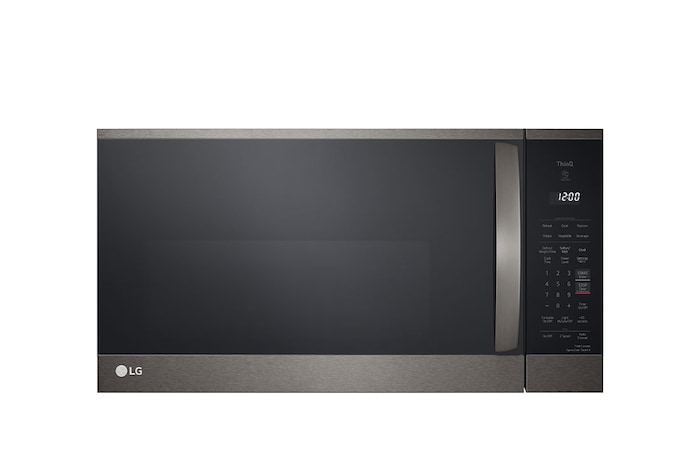 LG 1.8 cu ft.Over the Range Microwave Oven | Sensor Cook, Auto Cook, 300 CFM Ventilation, EasyClean®& Smart, Black Stainless, MVEM1825D