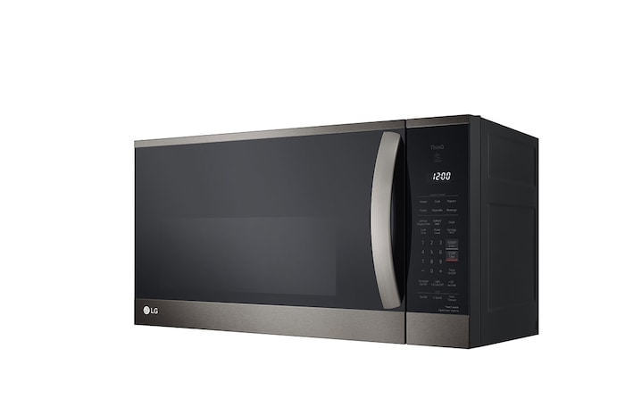 LG 1.8 cu ft.Over the Range Microwave Oven | Sensor Cook, Auto Cook, 300 CFM Ventilation, EasyClean®& Smart, Black Stainless, MVEM1825D
