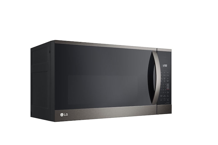 LG 1.8 cu ft.Over the Range Microwave Oven | Sensor Cook, Auto Cook, 300 CFM Ventilation, EasyClean®& Smart, Black Stainless, MVEM1825D