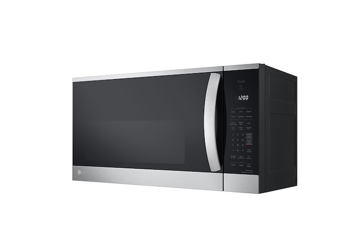 LG 1.8 cu ft.Over the Range Microwave Oven | Sensor Cook, Auto Cook, 300 CFM Ventilation, EasyClean®& Smart, Stainless, MVEM1825F