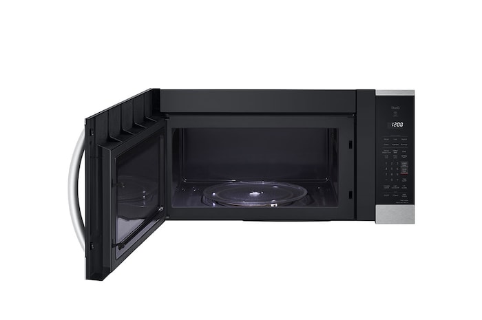 LG 1.8 cu ft.Over the Range Microwave Oven | Sensor Cook, Auto Cook, 300 CFM Ventilation, EasyClean®& Smart, Stainless, MVEM1825F