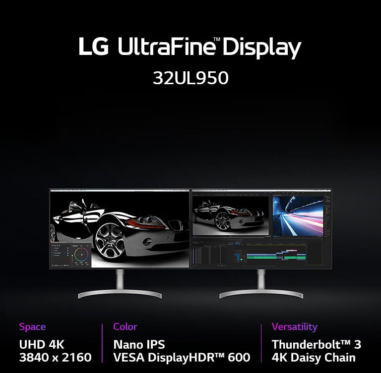 LG Moniteur UHD 4K Thunderbolt™ 3 31,5'' avec configuration en