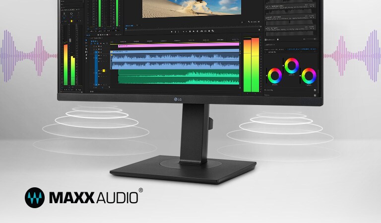 This monitor supports built-in Speakers with MaxxAudio®.