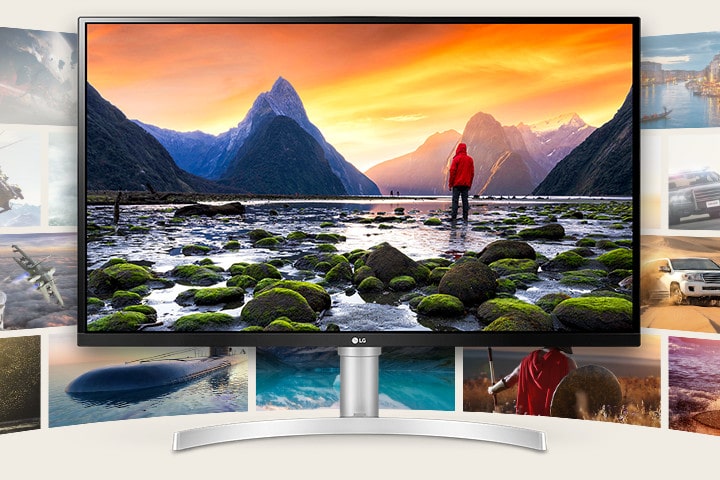 LG UHD 4K display offering exceptional clarity, detail and performance for various contents.