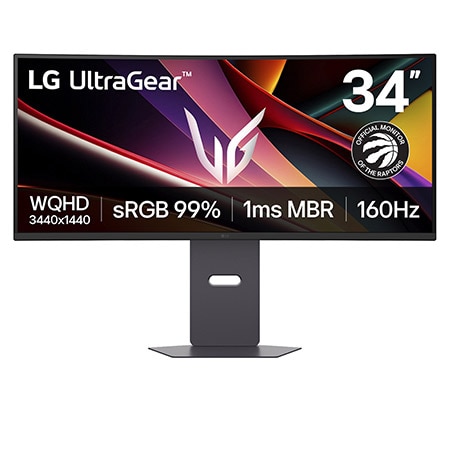 LG UltraGear™ 34-inch VA 160Hz WQHD Curved Gaming Monitor | 160Hz, AMD FreeSync™ Premium