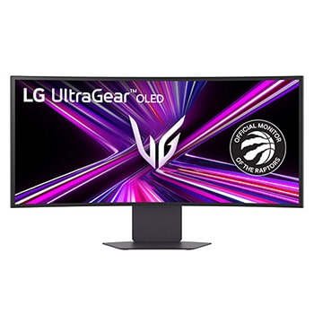 Front view of LG UltraGear™ 34-inch OLED 240Hz WQHD Curved Gaming Monitor | 0.03ms (GtG), DisplayHDR True Black 400, USB-C (PD 65W) & HDMI 2.1 34GX900A-B