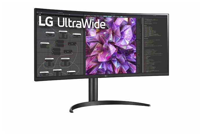 LG 34'' Curved UltraWide™ QHD IPS HDR 10 Built-in KVM Monitor with USB Type-C™, 34WQ73A-B
