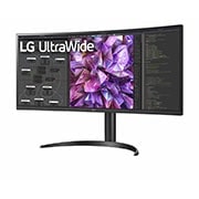 LG 34'' Curved UltraWide™ QHD IPS HDR 10 Built-in KVM Monitor with USB Type-C™, 34WQ73A-B
