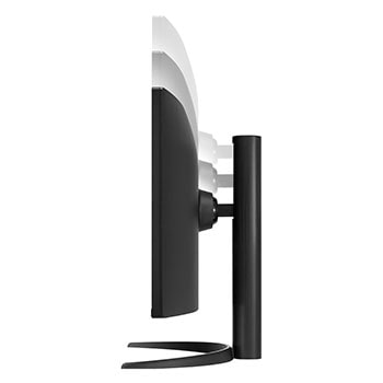 side view of the monitor moving downwards for height adjustment