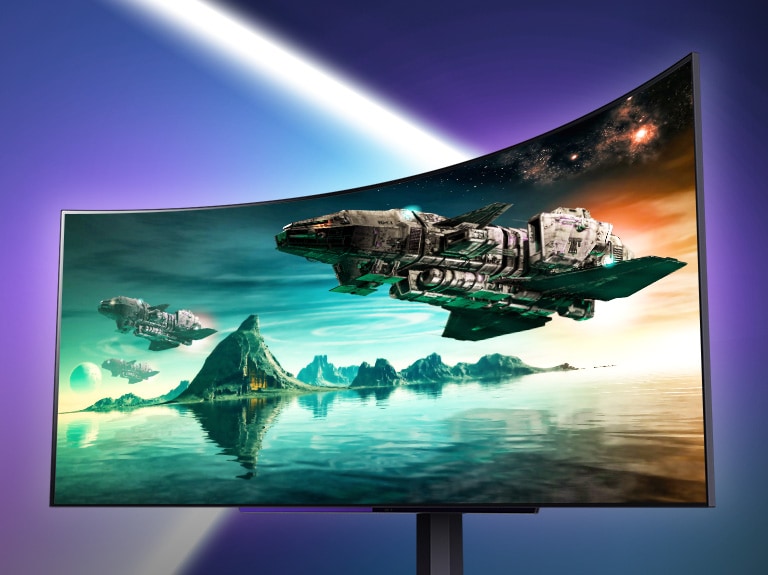 45'' UltraGear™ OLED Curved Gaming Monitor WQHD with 240Hz Refresh Rate  0.03ms (GtG) Response Time - 45GR95QE-B | LG CA