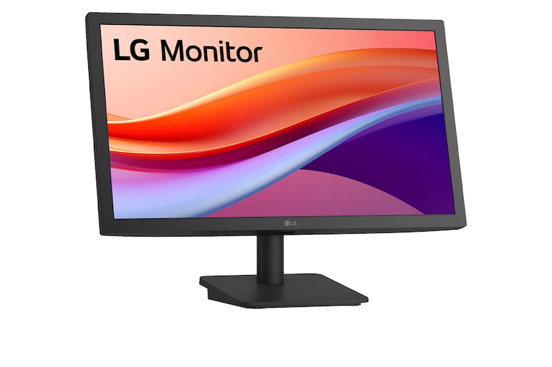 front view of a tilted monitor