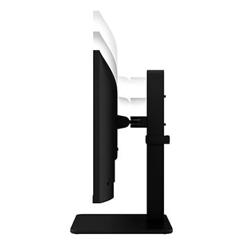 side view with monitor height moving downwards on