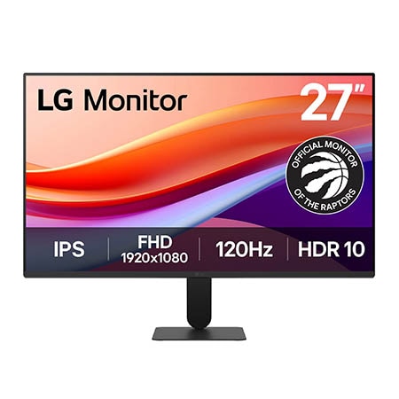 LG 27-inch IPS Full HD 120Hz monitor with virtually borderless