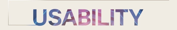 Usability is written in capital letters.