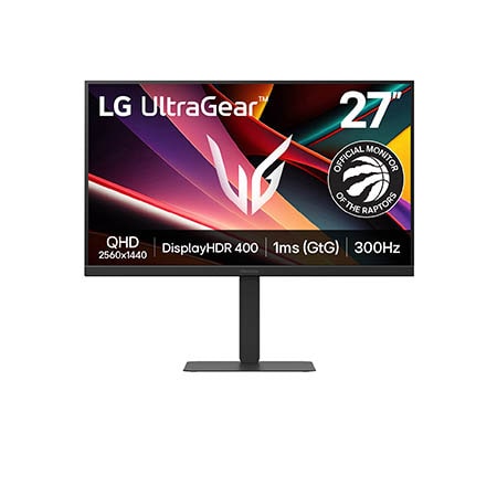 LG UltraGear™ G6 27-inch 300Hz QHD IPS Gaming Monitor | 27G640A with DCI-P3 95% (Typ.), VESA DisplayHDR™ 400, 1ms (GtG), USB-C (PD 15W)