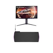 front view of monitor and gaming pad