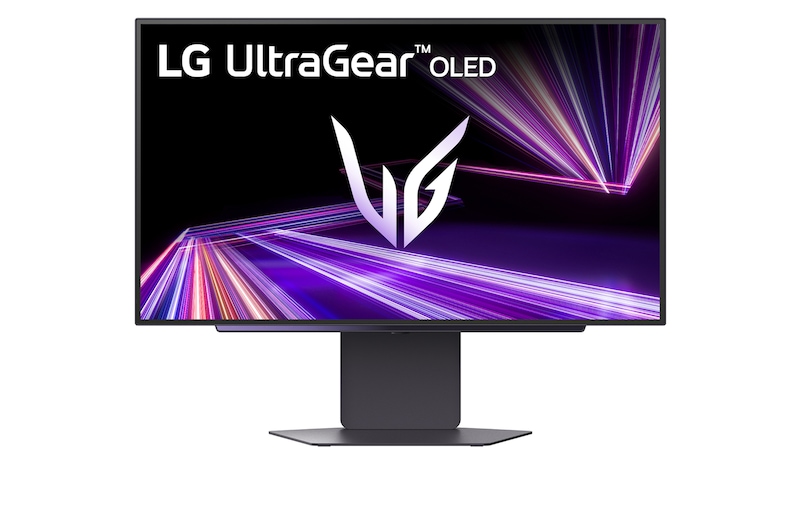 front view of the monitor with the stand down