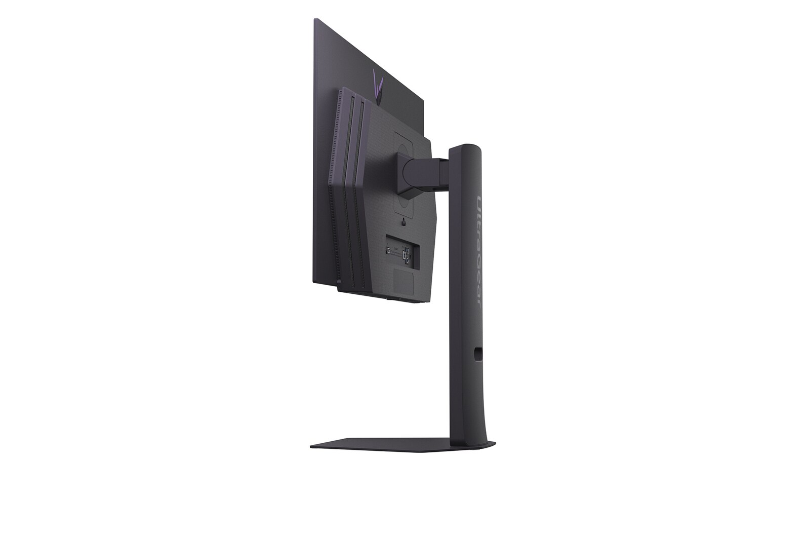 side view of a tilted monitor