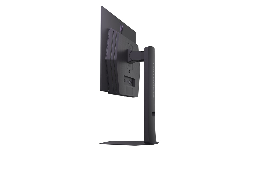 side view of a tilted monitor